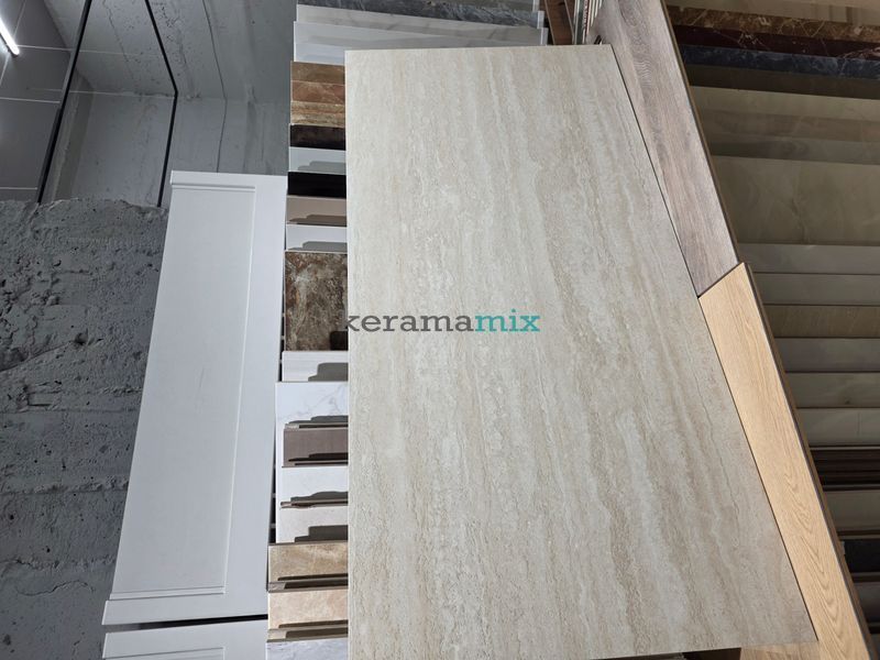 Керамограніт Ragno | Плитка 60*120 Realstone Travertino Vein Bianco Rett Rca7 19144 фото