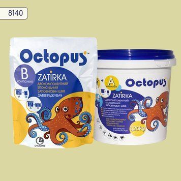 Двухкомпонентная эпоксидная затирка для плитки и мозаики ТМ "OCTOPUS", цвет 8140 1,25 кг. 209147 фото