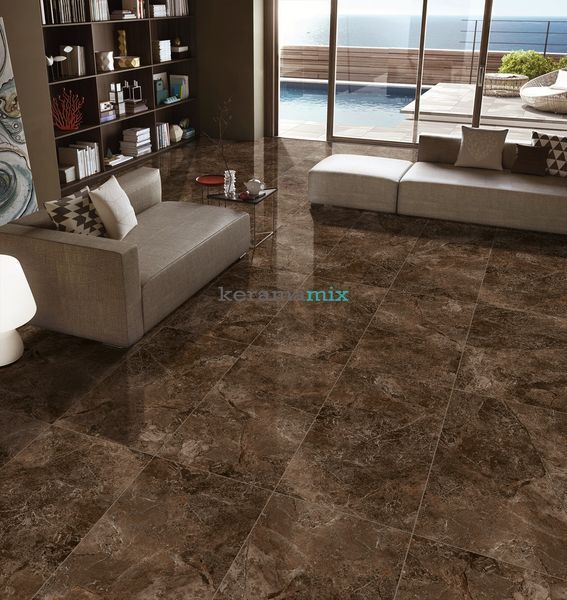 Керамограніт Anka Seramik | Patara Brown Pol 600x1200 8659 фото