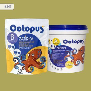 Двухкомпонентная эпоксидная затирка для плитки и мозаики ТМ "OCTOPUS", цвет 8141 1,25 кг. 209148 фото