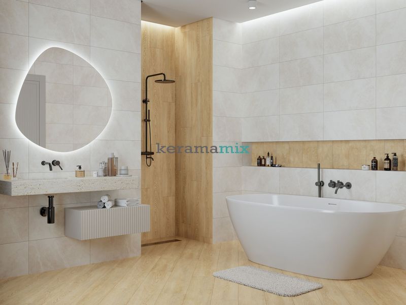Керамогранит Golden Tile | Плитка Space Stone 5VА960 айвори 300x600x7 202663 фото