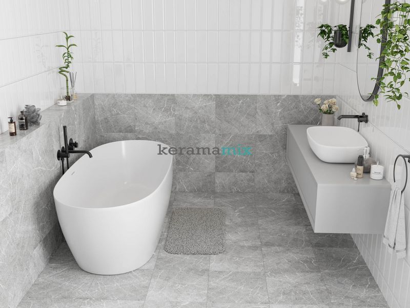 Плитка Golden Tile | The Wall 6L0S51 білий 100х300х6 202861 фото