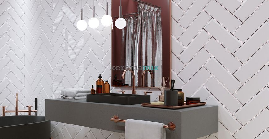 Плитка Golden Tile | The Wall 6L0S51 білий 100х300х6 202861 фото