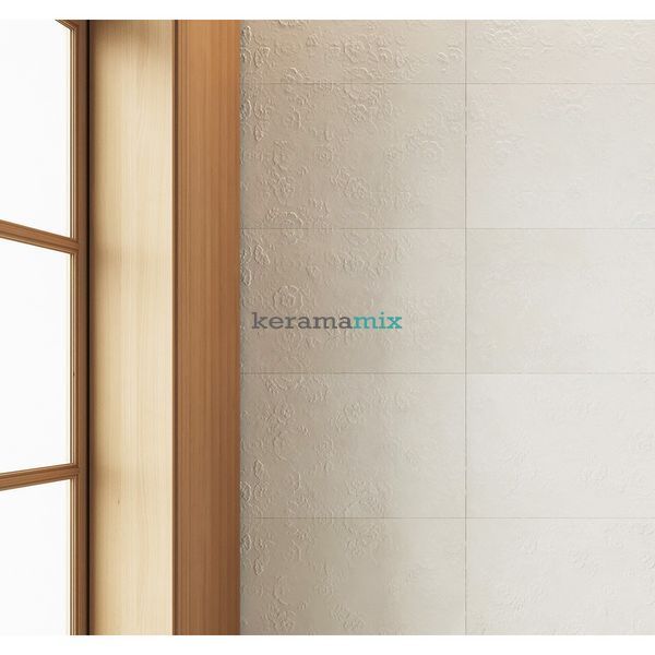 Плитка Argenta | Newclay Flower White 40х120 см 208807 фото