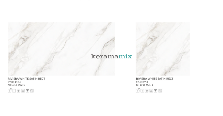 Керамограніт Cersanit | Плитка Riviera white satin rect 59,8x59,8 202812 фото