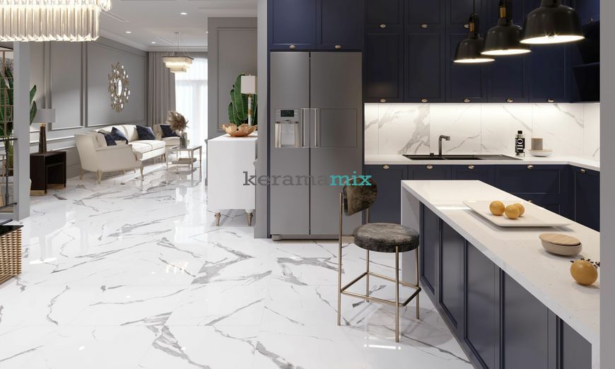Керамогранит Golden Tile | Terragres Плитка Calacatta Vera 6N0990 белый 1200х600х8 202514 фото