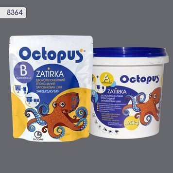 Двухкомпонентная эпоксидная затирка для плитки и мозаики ТМ "OCTOPUS", цвет 8364 1,25 кг. 209201 фото