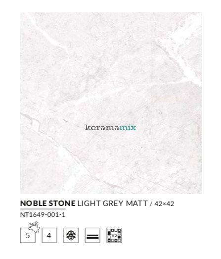 Керамогранит Cersanit | Noble Stone Light Grey Matt 42X42 13091 фото