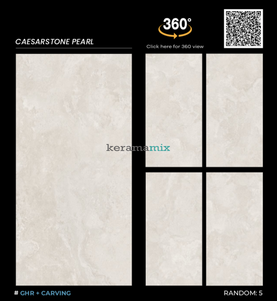 Керамограніт Italica | Плитка CAESARSTONE PERLA GHR+CARVING  60 x 120 202870 фото
