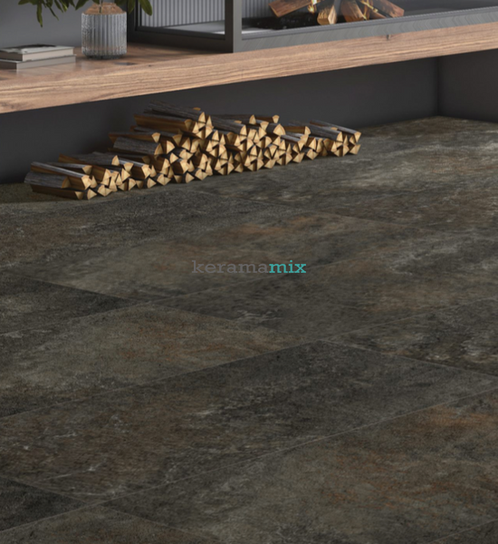 Керамогранит Italica | Плитка CERVANA ANTRACITE GHR+CARVING 60x120 202871 фото