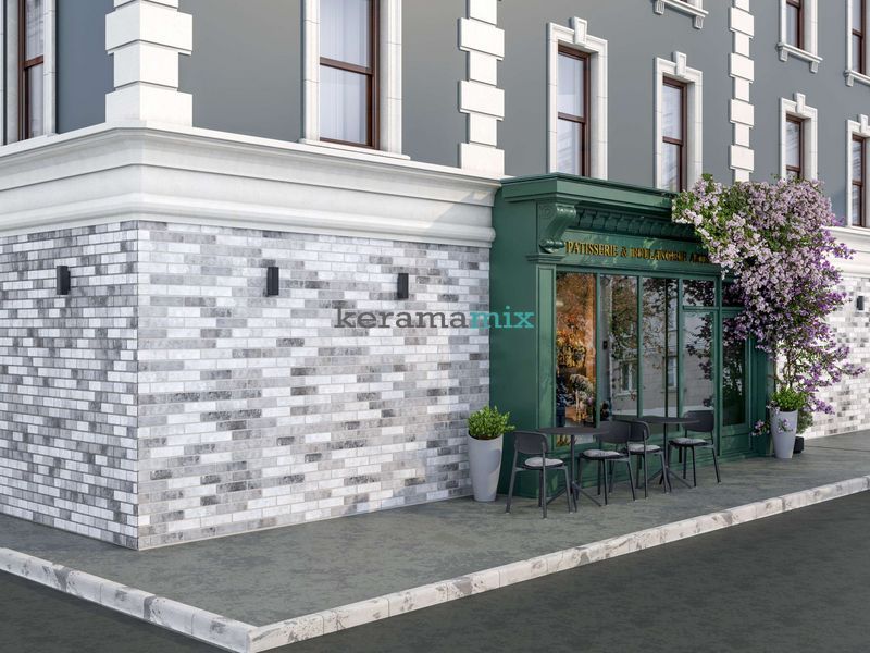Керамогранит Golden Tile | Плитка Klinker Brick KB2010 серый 250x60x6 201065 фото