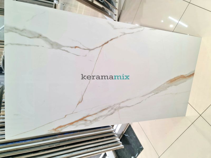 Керамограніт Alcora Ceramic | Prisma white/Calacata gold Polished 600x1200 12251 фото