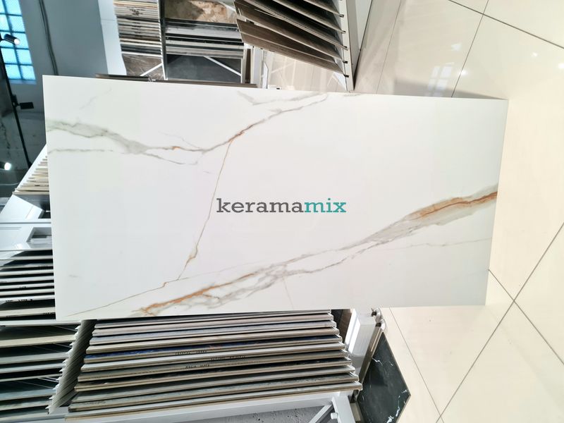 Керамогранит Alcora Ceramic | Prisma white/Calacata gold Polished 600x1200 12251 фото