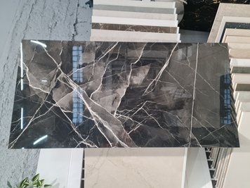 Керамограніт Kutahya | Black Calacatta Crystal 60 x120 см 12017 фото