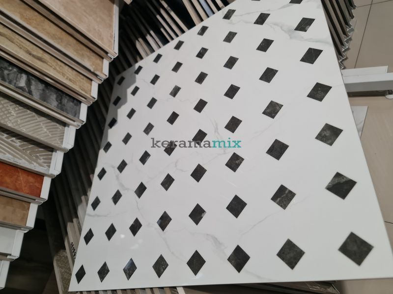 Керамограніт Anka Seramik | Classik Carrara Modern Dekor Pol 600X600 15615 фото