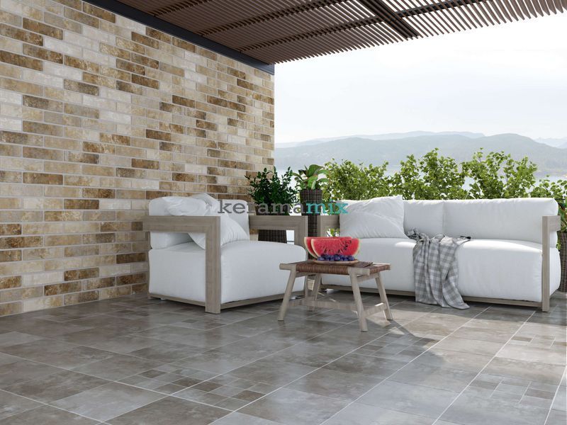 Керамогранит Golden Tile | Плитка Klinker Brick бежевый KB1010 250x60x6 201067 фото