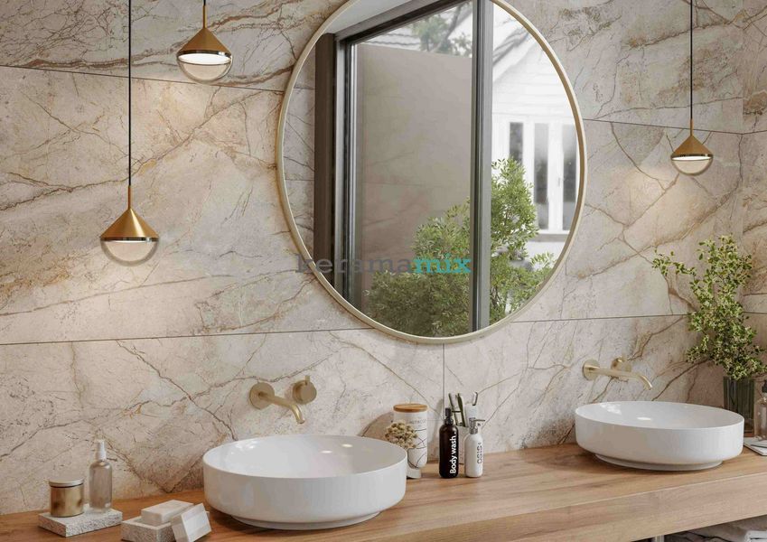 Керамогранит Golden Tile | Terragres Florentine Marble FM1980 бежевый 1200х600х8 202575 фото