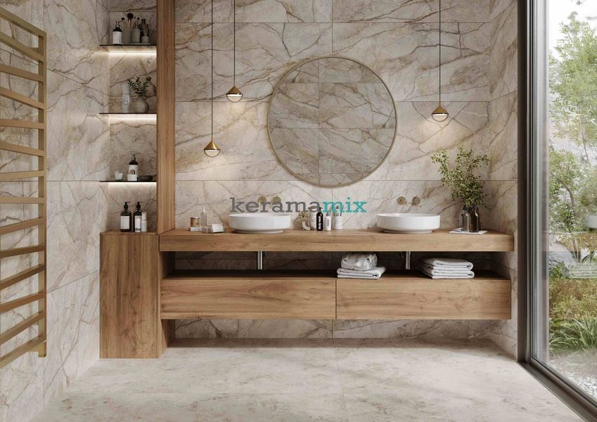 Керамогранит Golden Tile | Terragres Florentine Marble FM1980 бежевый 1200х600х8 202575 фото