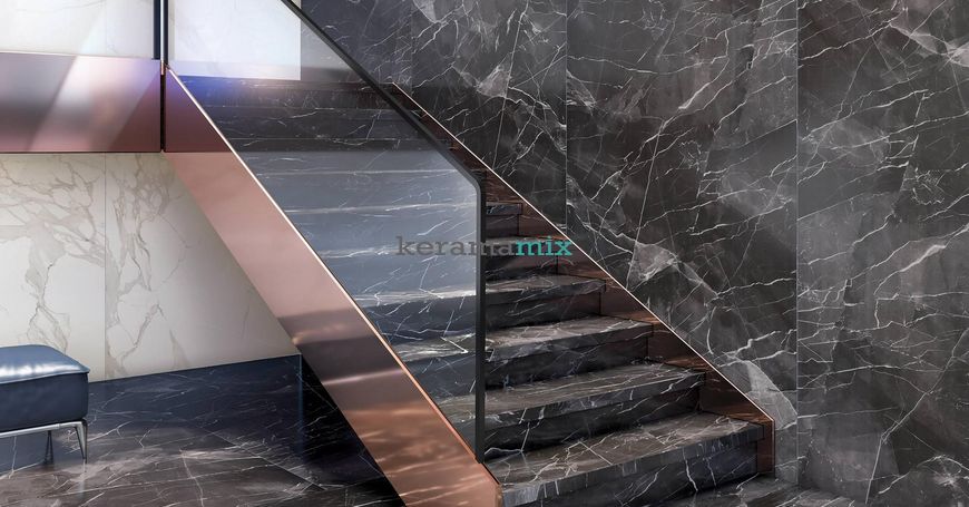 Керамогранит Kutahya | Black Calacatta Crystal 60 x120 см 12017 фото