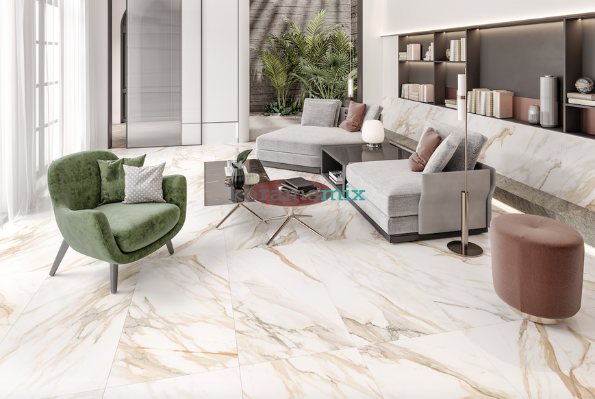 Керамограніт Teo Ceramics (Allore) | Calacatta Gold F P 600x1200x8 R Full Lappato 1 52465192 фото